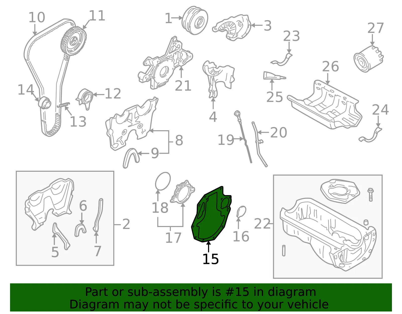 Engine Timing Cover - Mazda (bp4x10901) - view 2