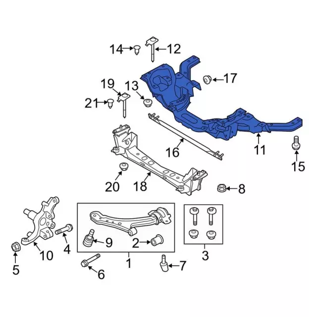 Engine Cradle - Ford (br3z5c145a) - view 2