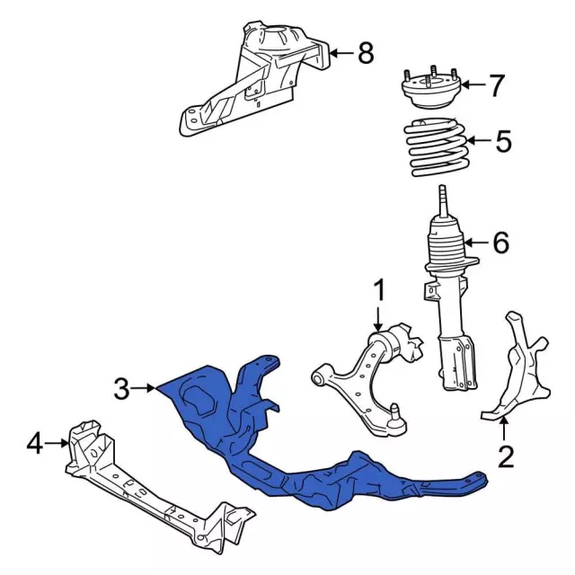 Engine Cradle - Ford (br3z5c145a) - view 4