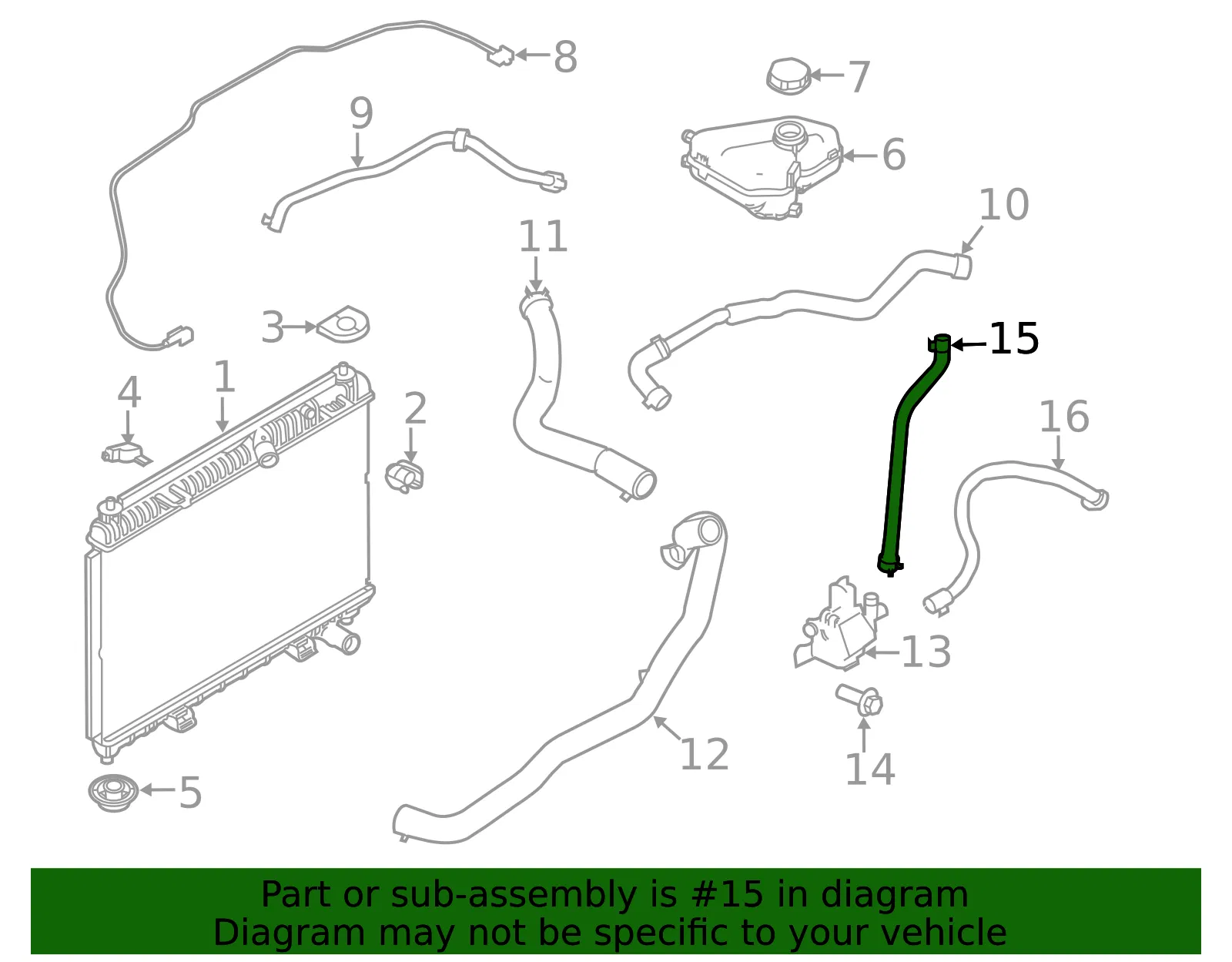 Engine Coolant Inlet Flange - Ford (c1bz8a577a) - view 5