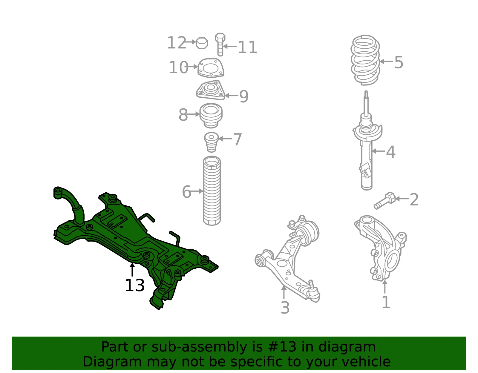 Engine Cradle - Mazda (c52434800a) - view 2