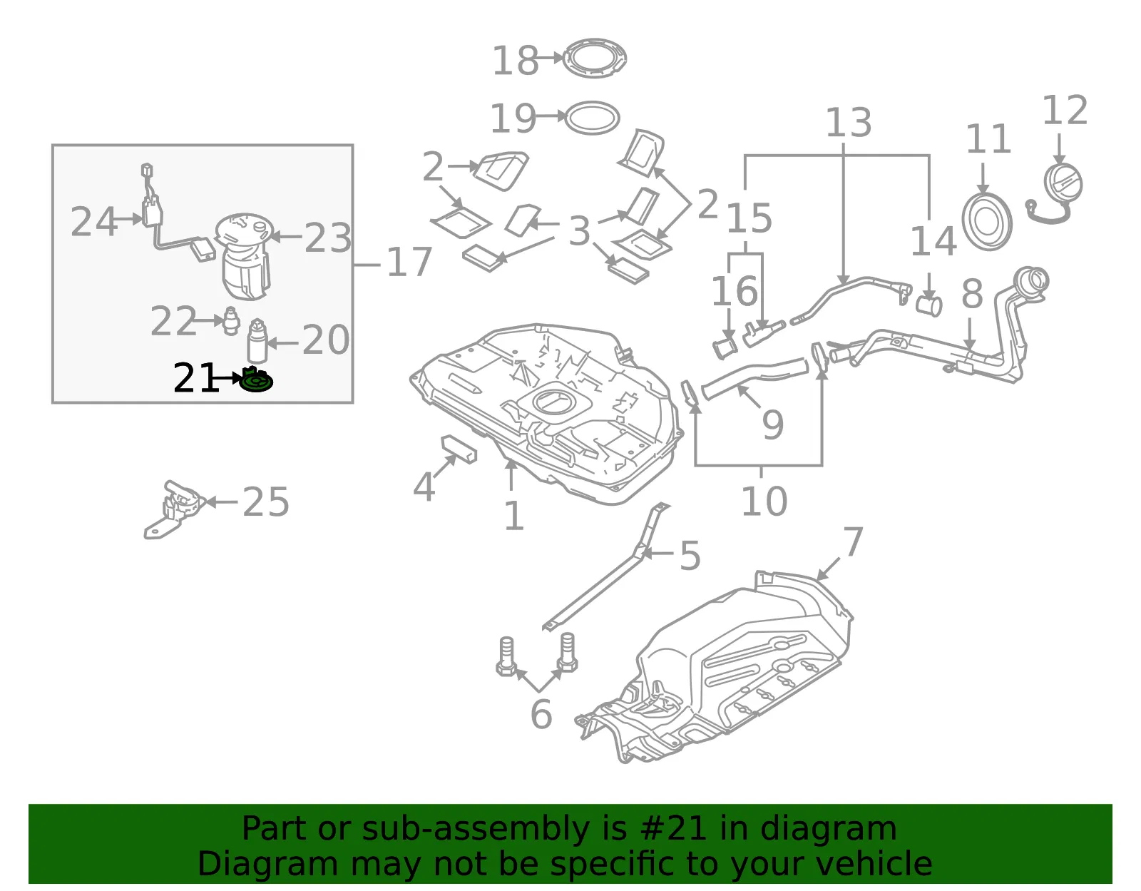 Fuel Pump Strainer - Mazda (ca0113ze1) - view 2