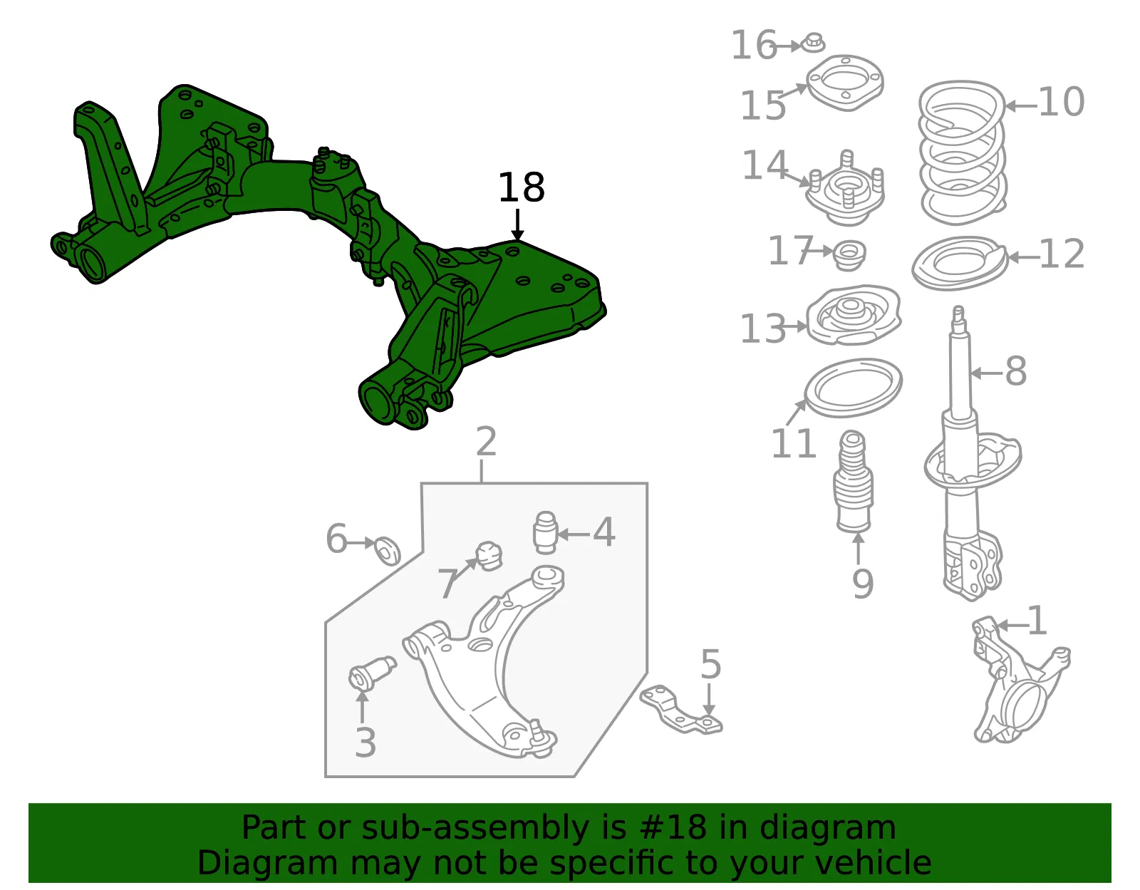 Engine Cradle - Mazda (cb073480xe) - view 2