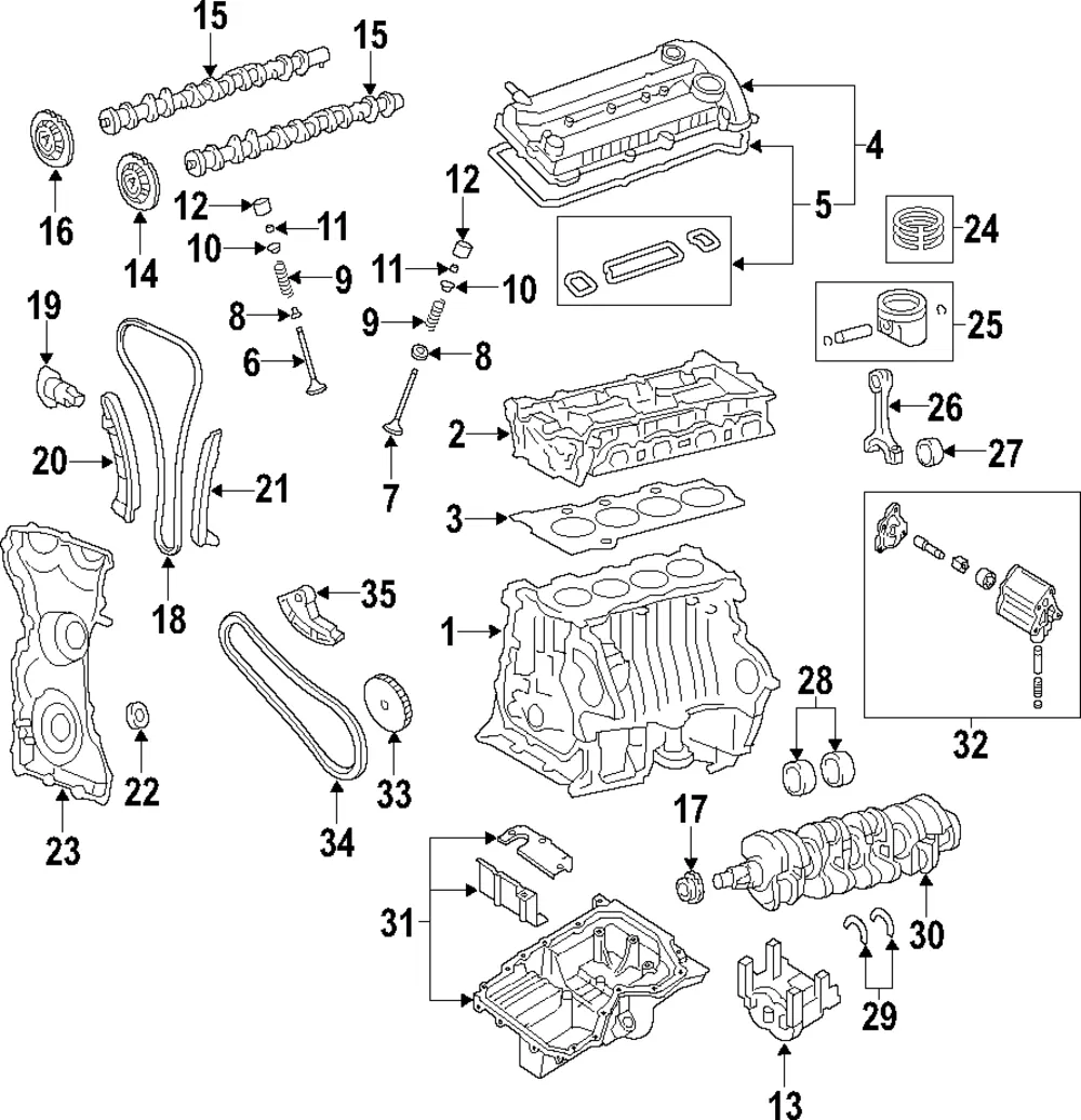 Engine Crankshaft Thrust Washer - Ford (cj5z6337b) - view 6