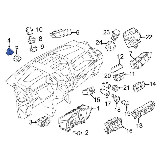 Automatic Transmission Shift Mode Switch - Ford (ck4z2c418a) - view 3