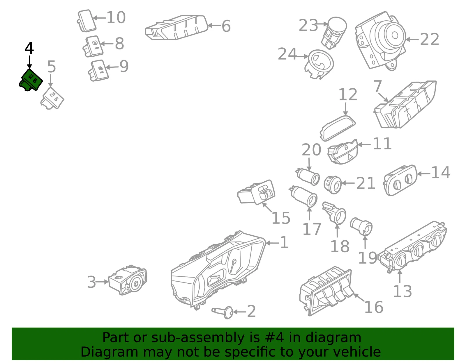 Automatic Transmission Shift Mode Switch - Ford (ck4z2c418a) - view 6