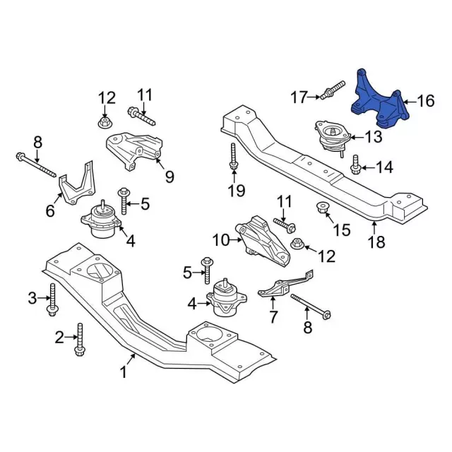Automatic Transmission Mount Bracket - Ford (ck4z7a033a) - view 3