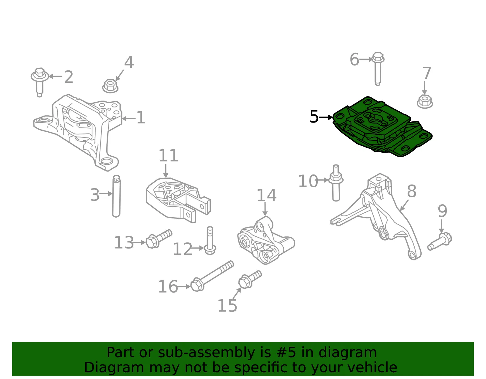Automatic Transmission Mount Bracket - Ford (cv6z6068c) - view 6