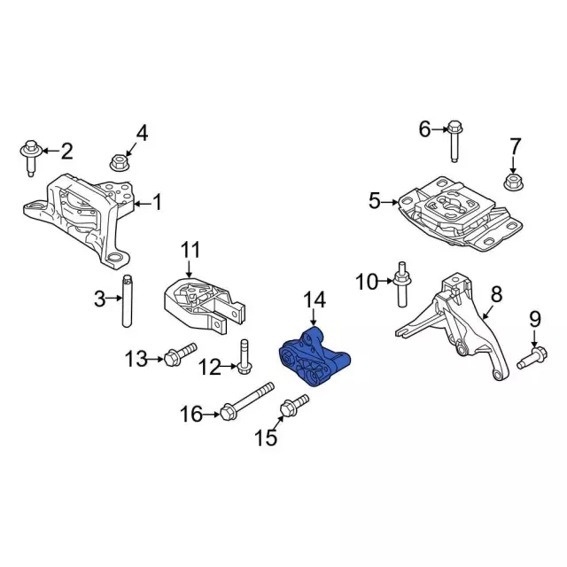 Automatic Transmission Mount Bracket - Ford (cv6z6e042b) - view 4