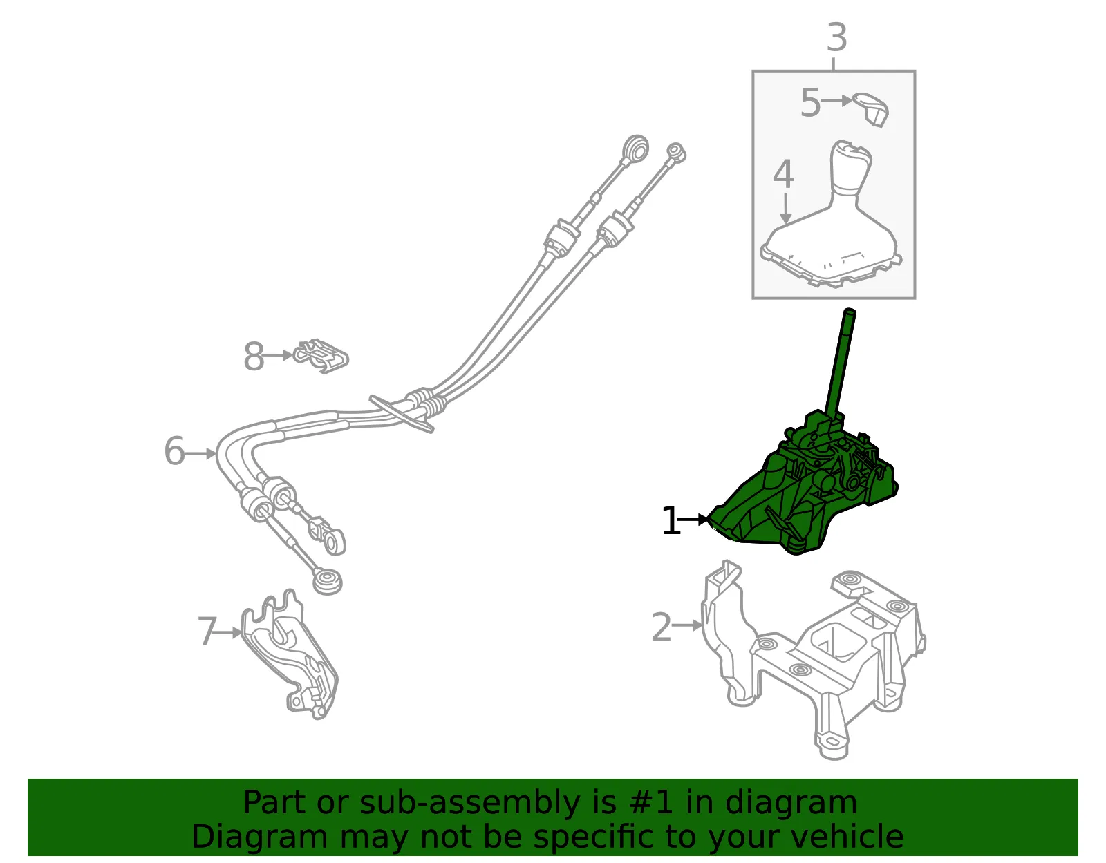 Shifter Assembly - Ford (cv6z7210a) - view 7