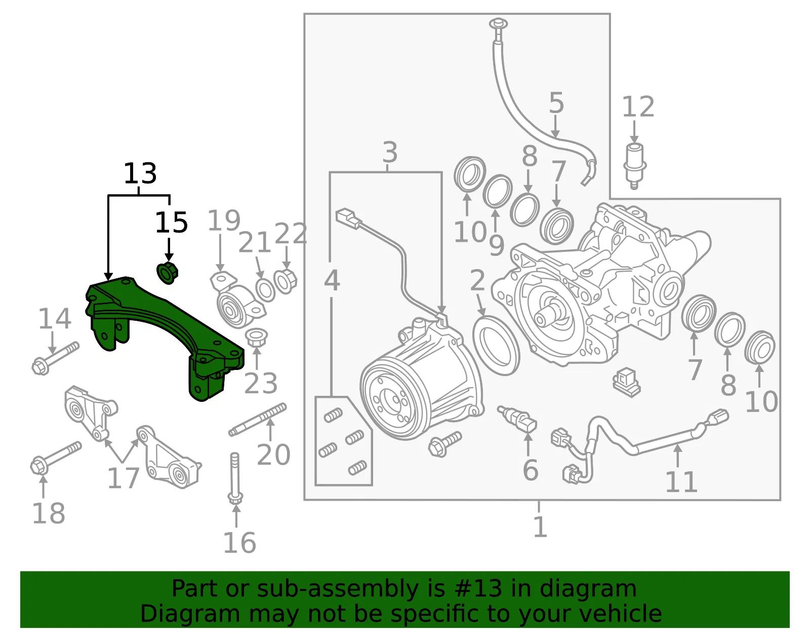 Differential Mount - Mazda (d10h28850) - view 2