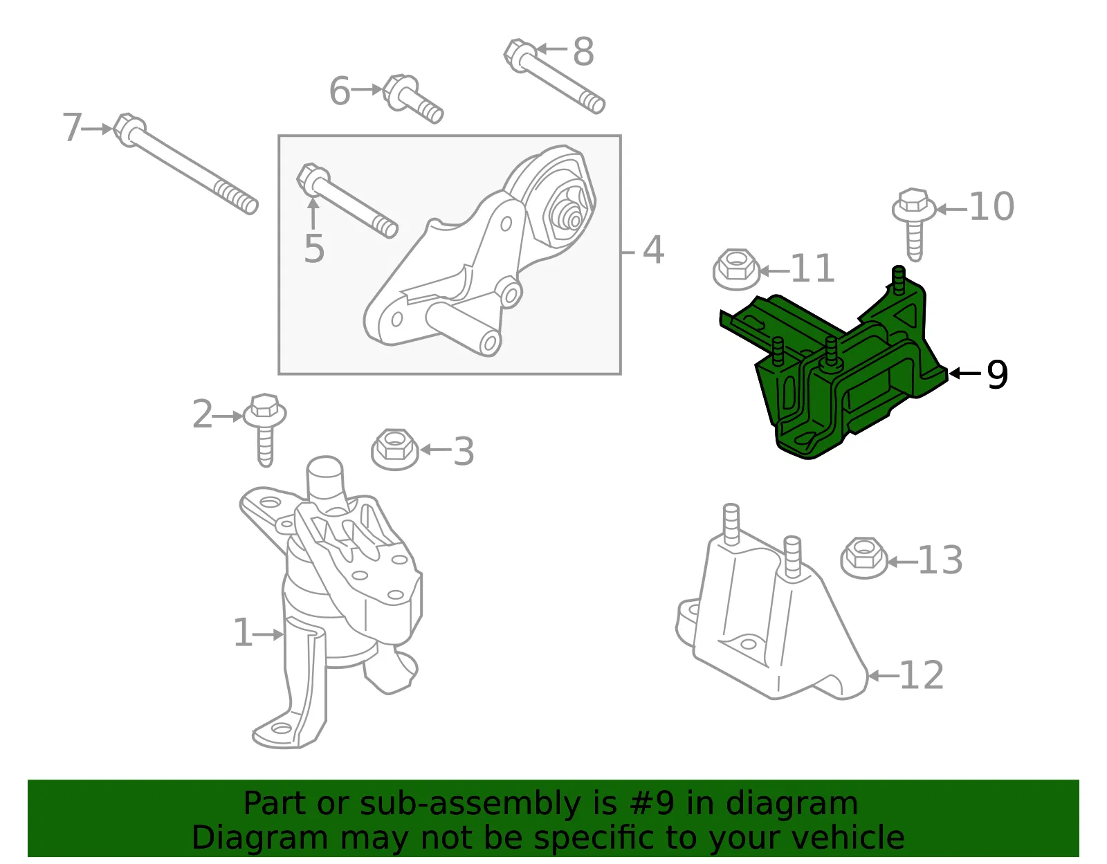 Engine Mount - Mazda (d65139070b) - view 2