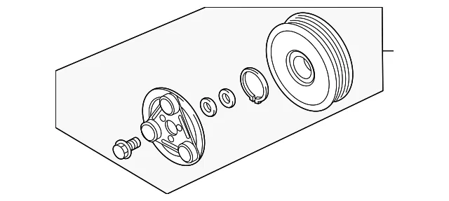 A/C Compressor Clutch Pulley - Mazda (d65161l20b)