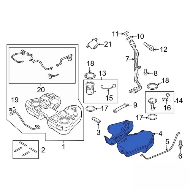 Fuel Tank Shield - Ford (da8z9a032b) - view 3