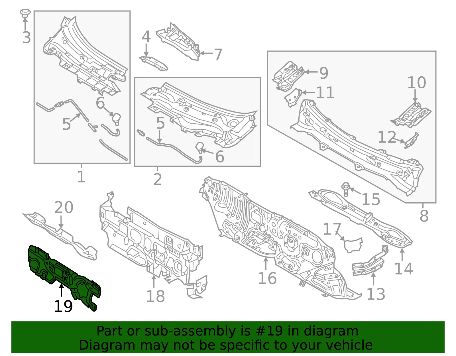 Engine Compartment Insulation - Mazda (db2p68612) - view 2