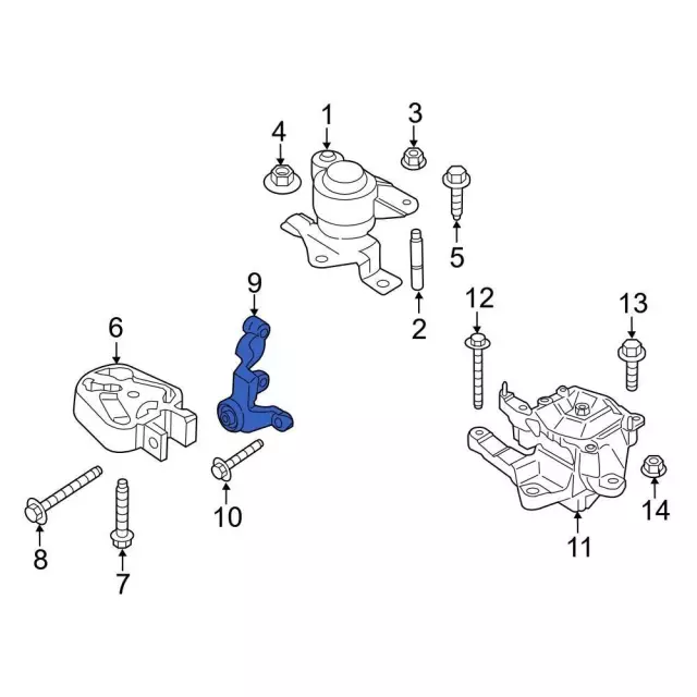 Engine Mount Support Bracket - Ford (dg9z6e042b) - view 5
