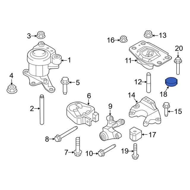 Engine Mount Isolator - Ford (dg9z6f028d) - view 6