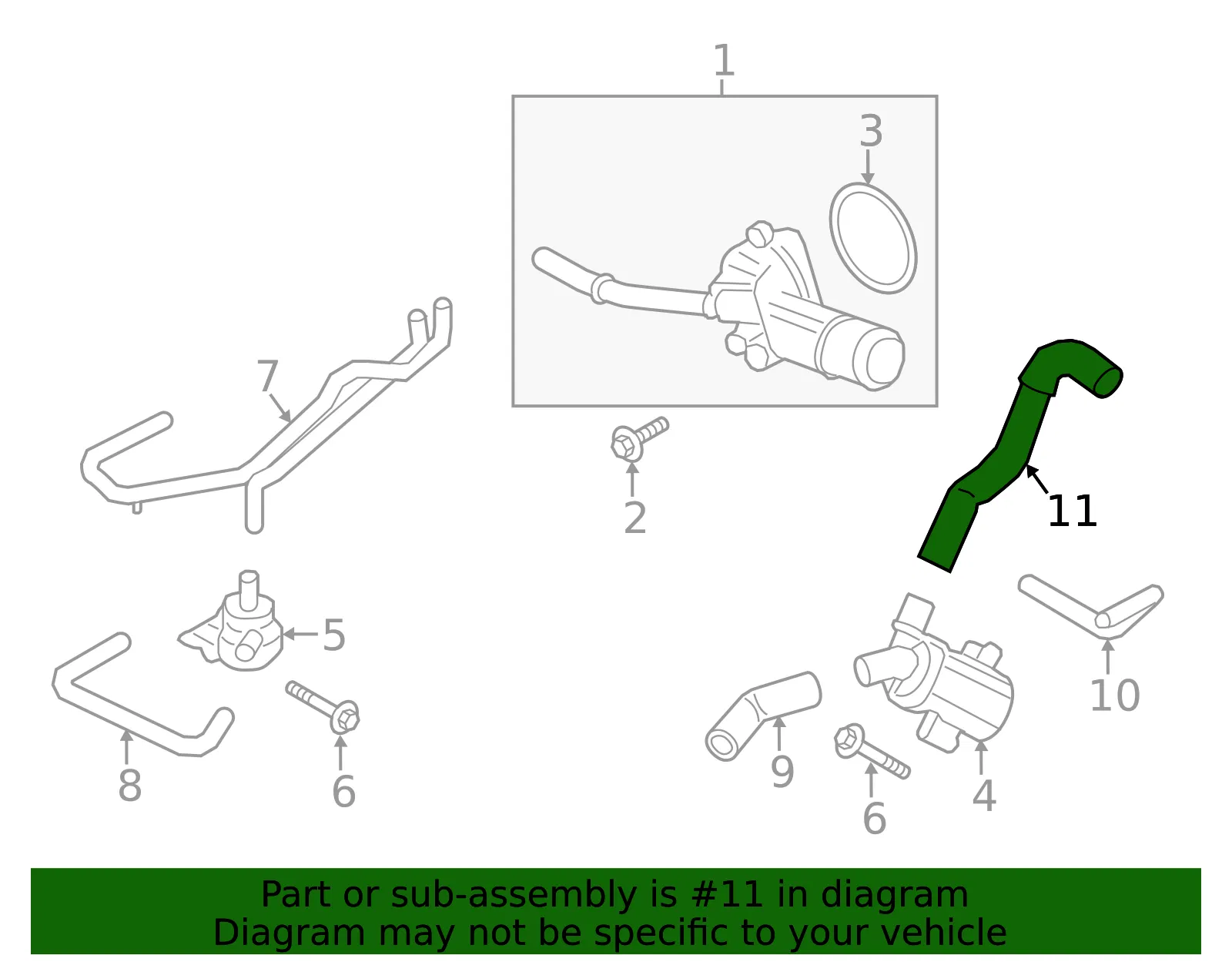 Engine Coolant Hose - Ford (dm5z8a577b) - view 4