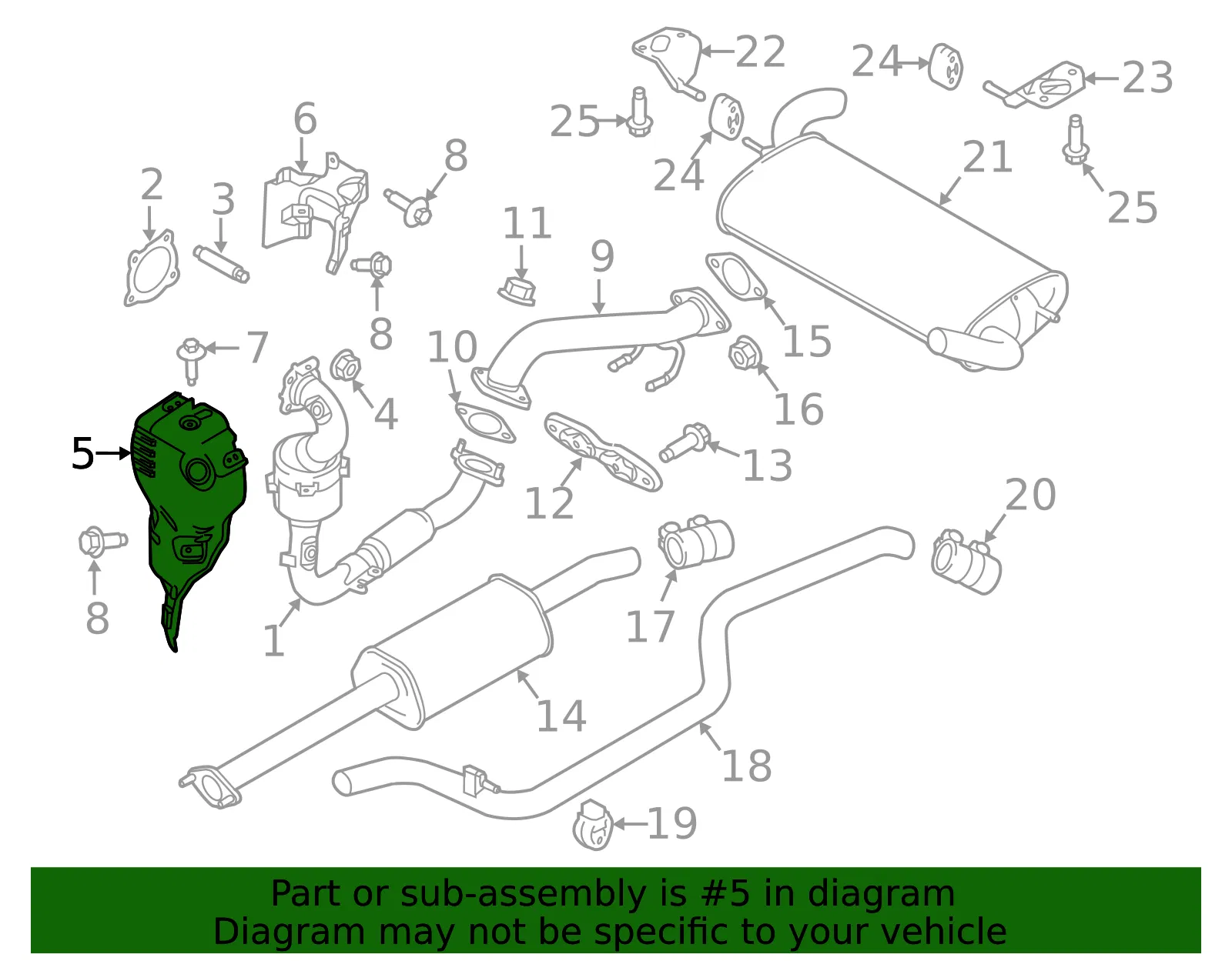Catalytic Converter Heat Shield - Ford (dm5z9n454l) - view 5