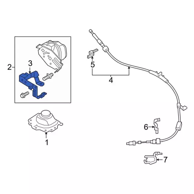 Automatic Transmission Shift Lever Bracket - Ford (dp5z7b229e) - view 7