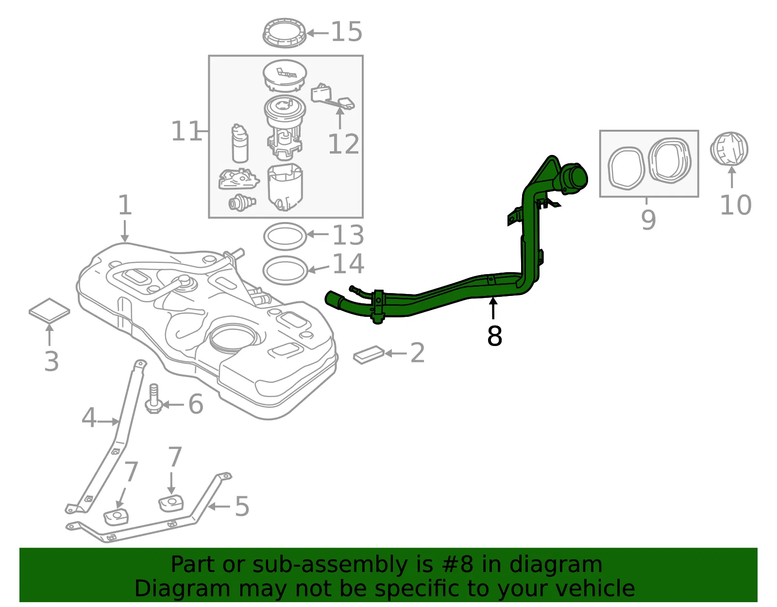 Fuel Tank Filler Neck - Mazda (dr6142210a) - view 2