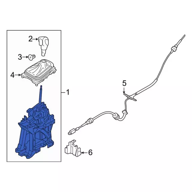 Automatic Transmission Shift Lever - Ford (e1gz7210ec) - view 2