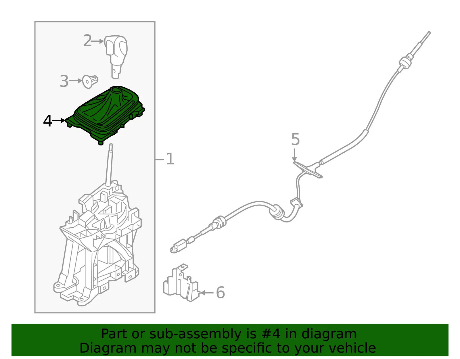 Automatic Transmission Shift Lever Boot - Ford (e1gz7d443aa) - view 7