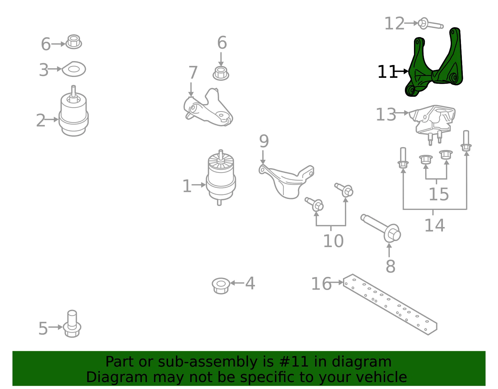Automatic Transmission Mount Bracket - Ford (eb3z6068a) - view 3