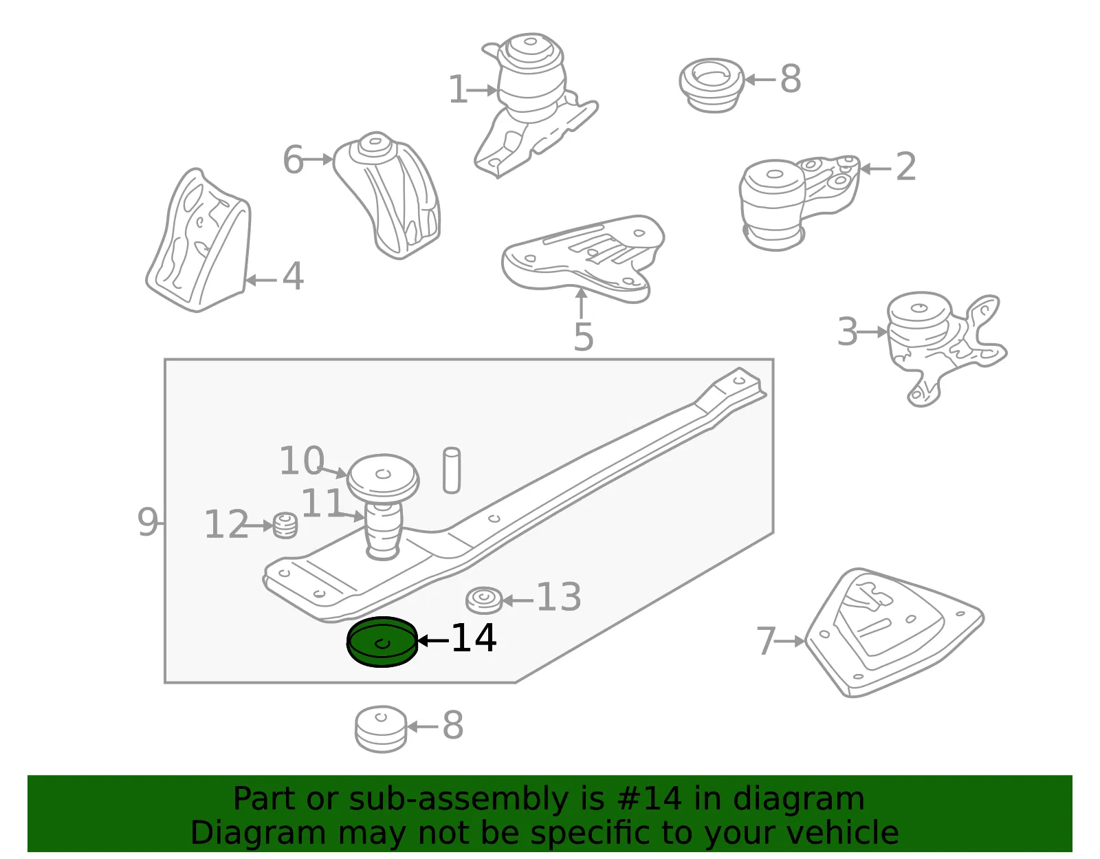 Engine Mount Bracket - Mazda (ec0239024) - view 2