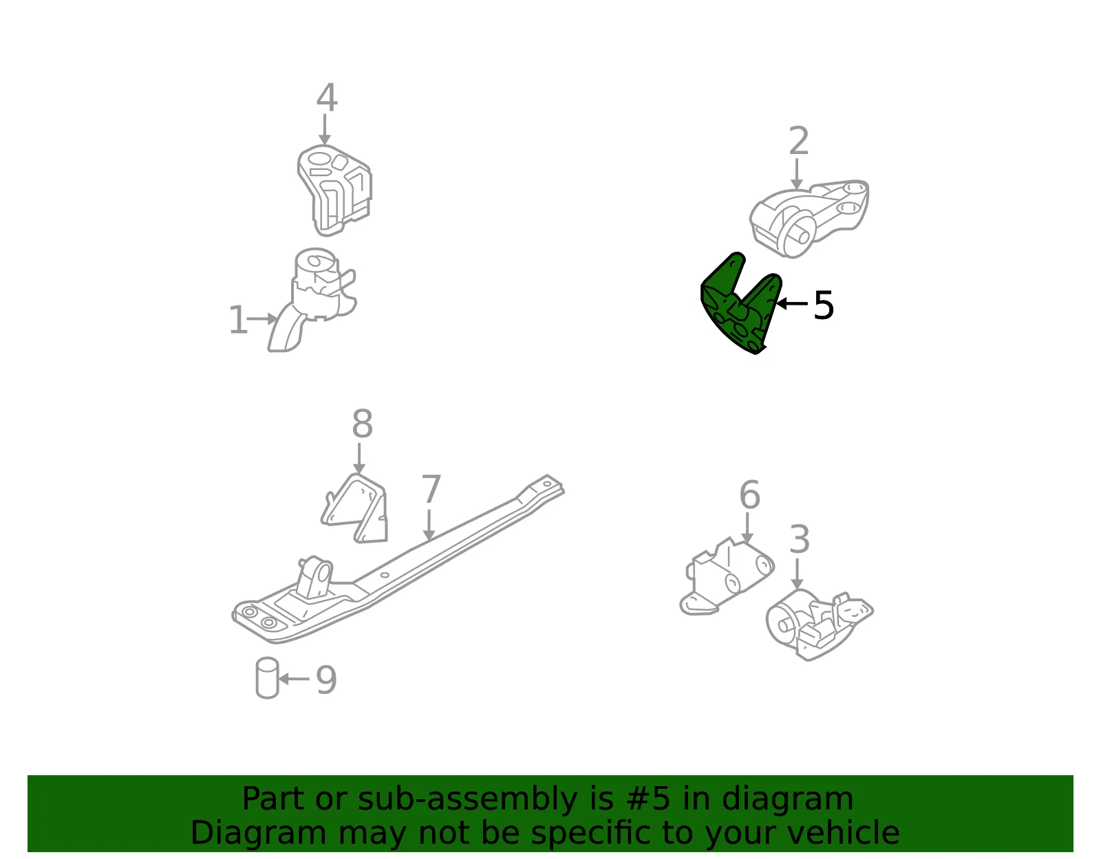 Engine Mount Bracket - Mazda (ef9239010) - view 2