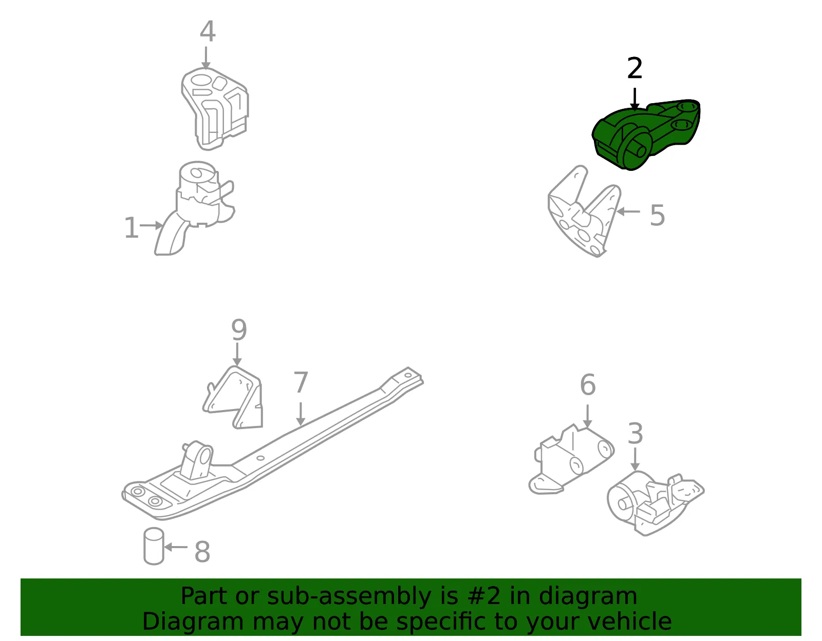 Engine Mount - Mazda (ef9239040a) - view 2
