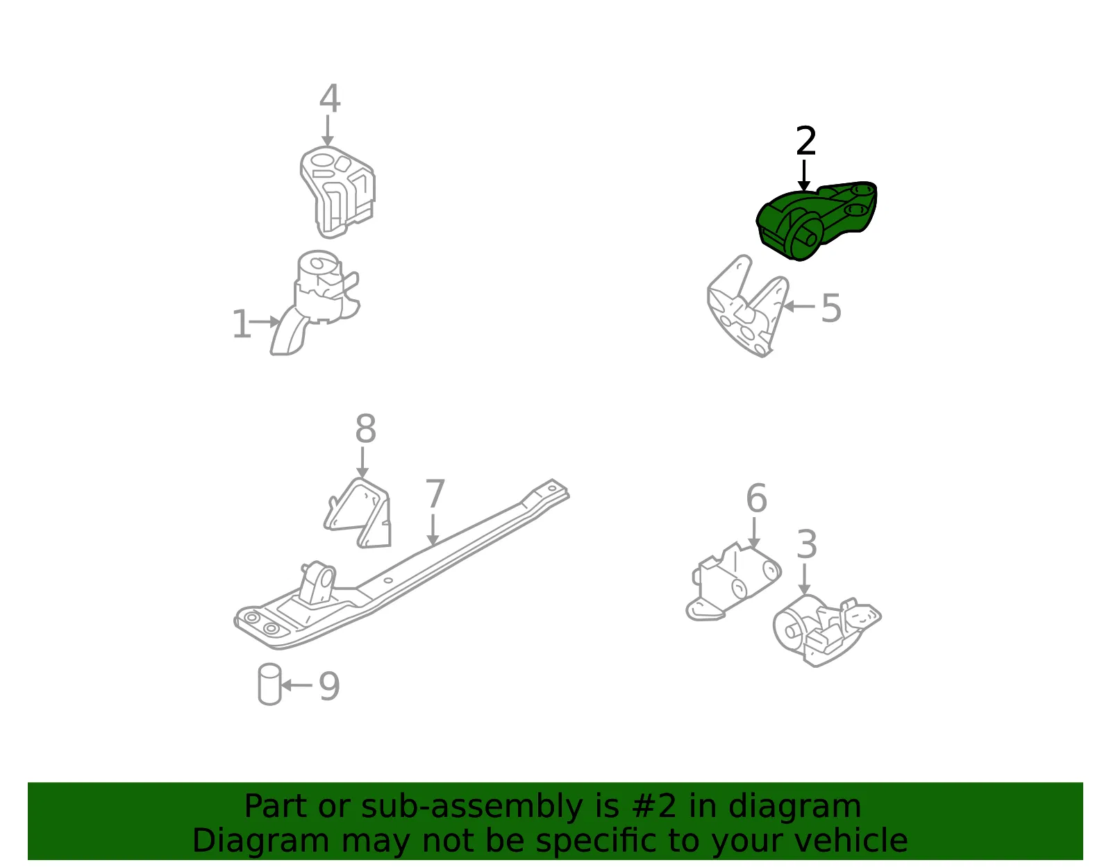 Engine Mount - Mazda (ef9339040) - view 2