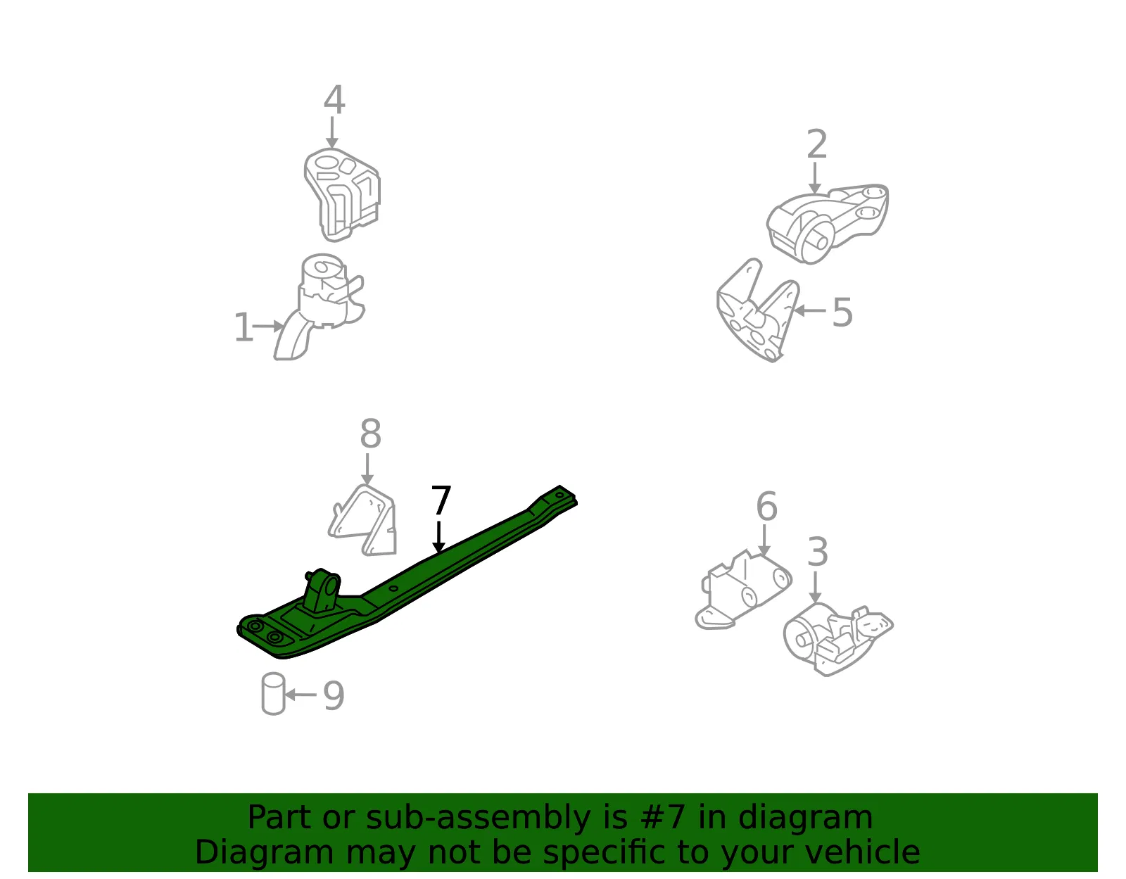 Engine Mount Cross-Member - Mazda (ef9439800a) - view 2
