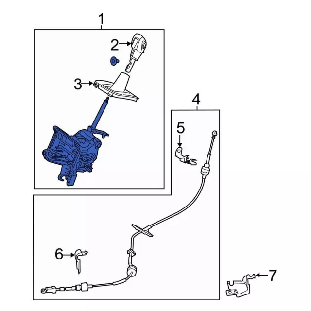 Automatic Transmission Shift Lever - Ford (ej5z7210ke) - view 3