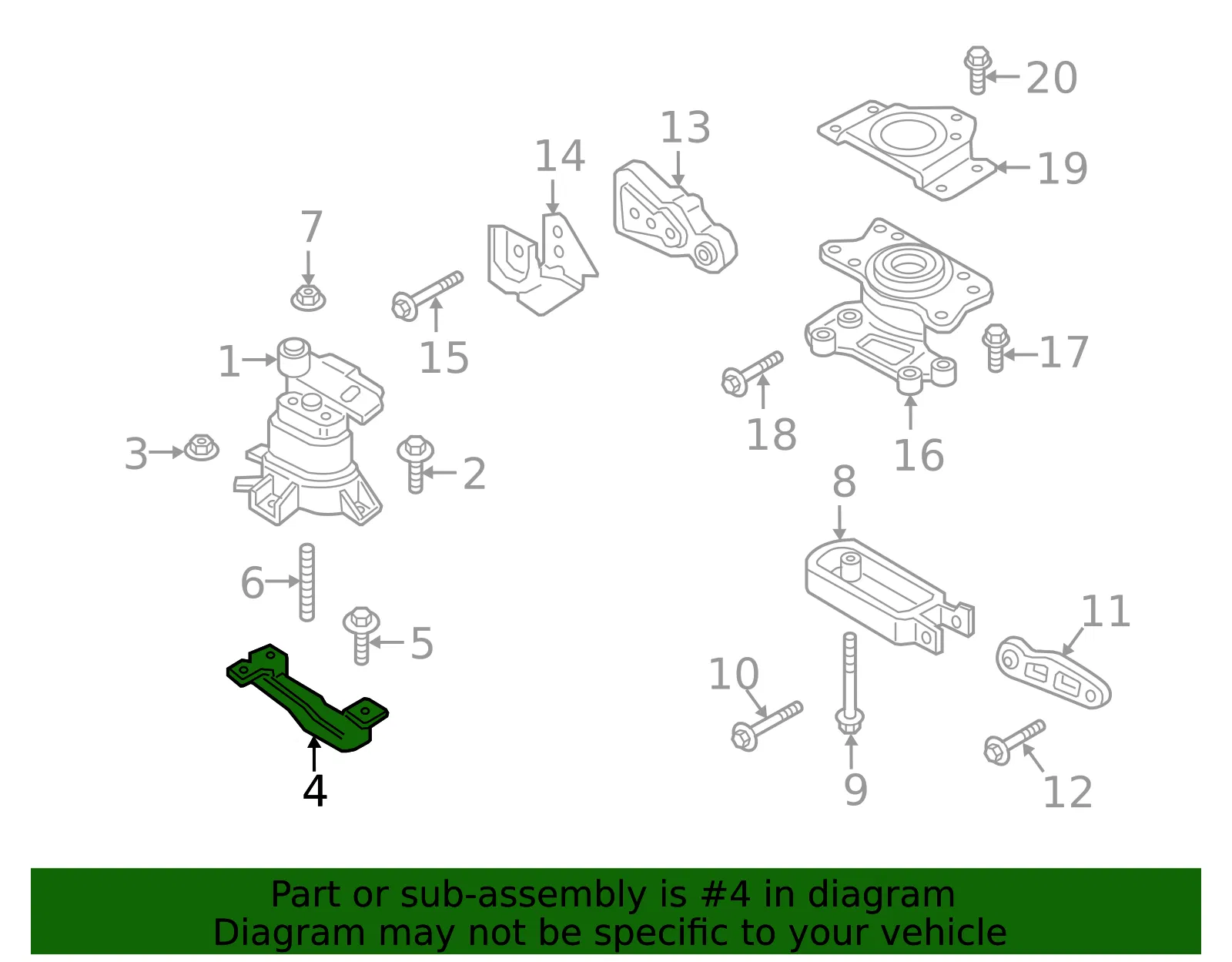Engine Mount Bracket - Ford (f2gz6038c) - view 3