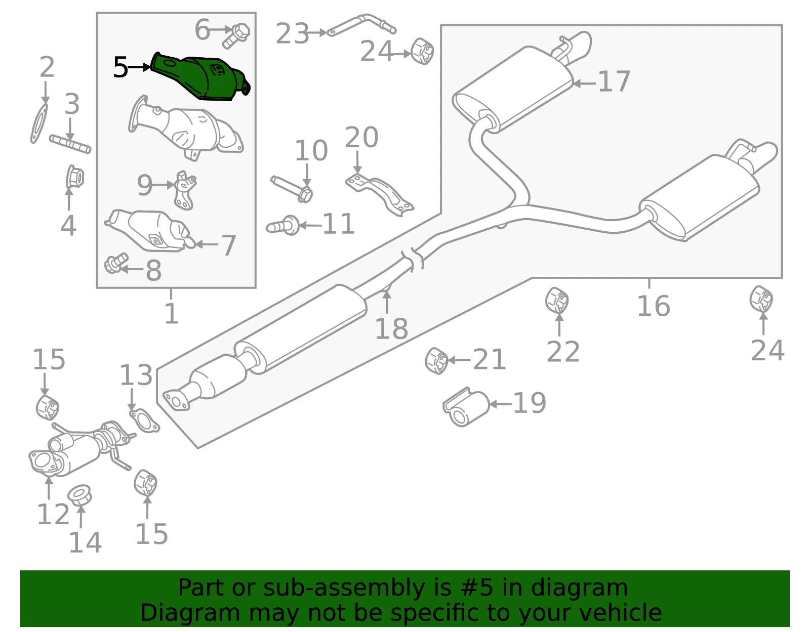 Catalytic Converter Heat Shield - Ford (fb5z5e258a) - view 2