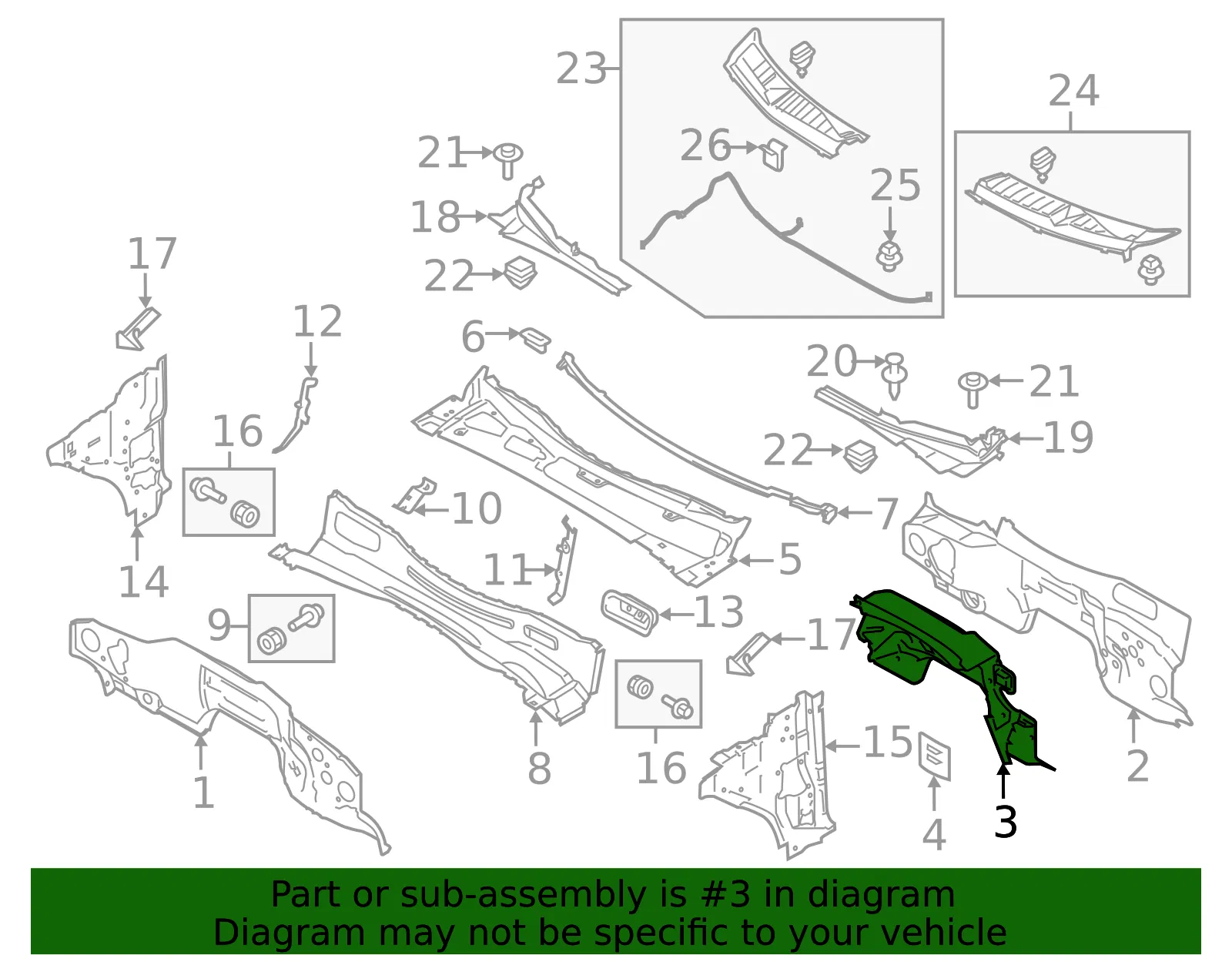 Engine Compartment Insulation - Ford (fl3z1501588b) - view 7