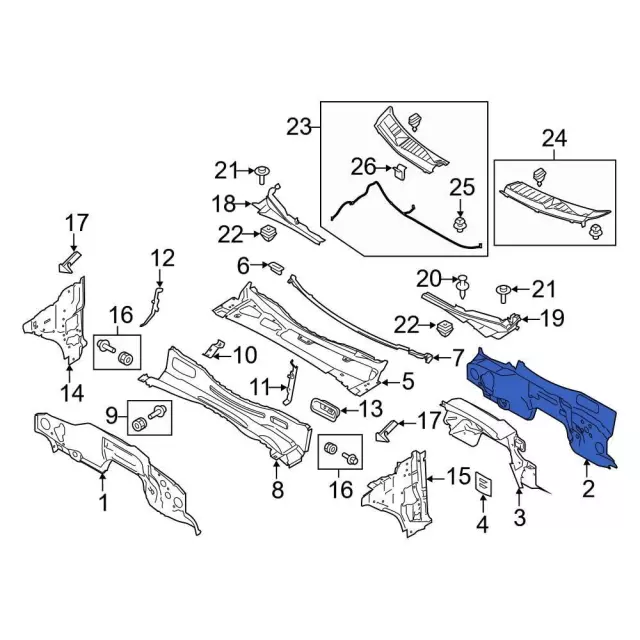 Engine Compartment Insulation - Ford (fl3z1501670d) - view 2