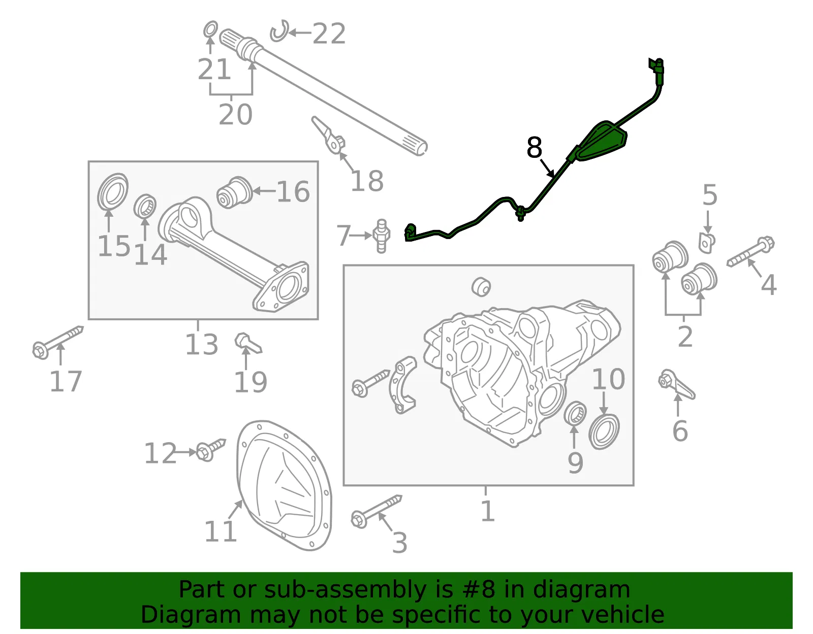 Differential Vent Hose - Ford (fl3z3b476a) - view 4