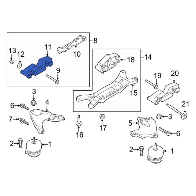 Engine Mount Support Bracket Insulator - Ford (fr3z4a085d) - view 2