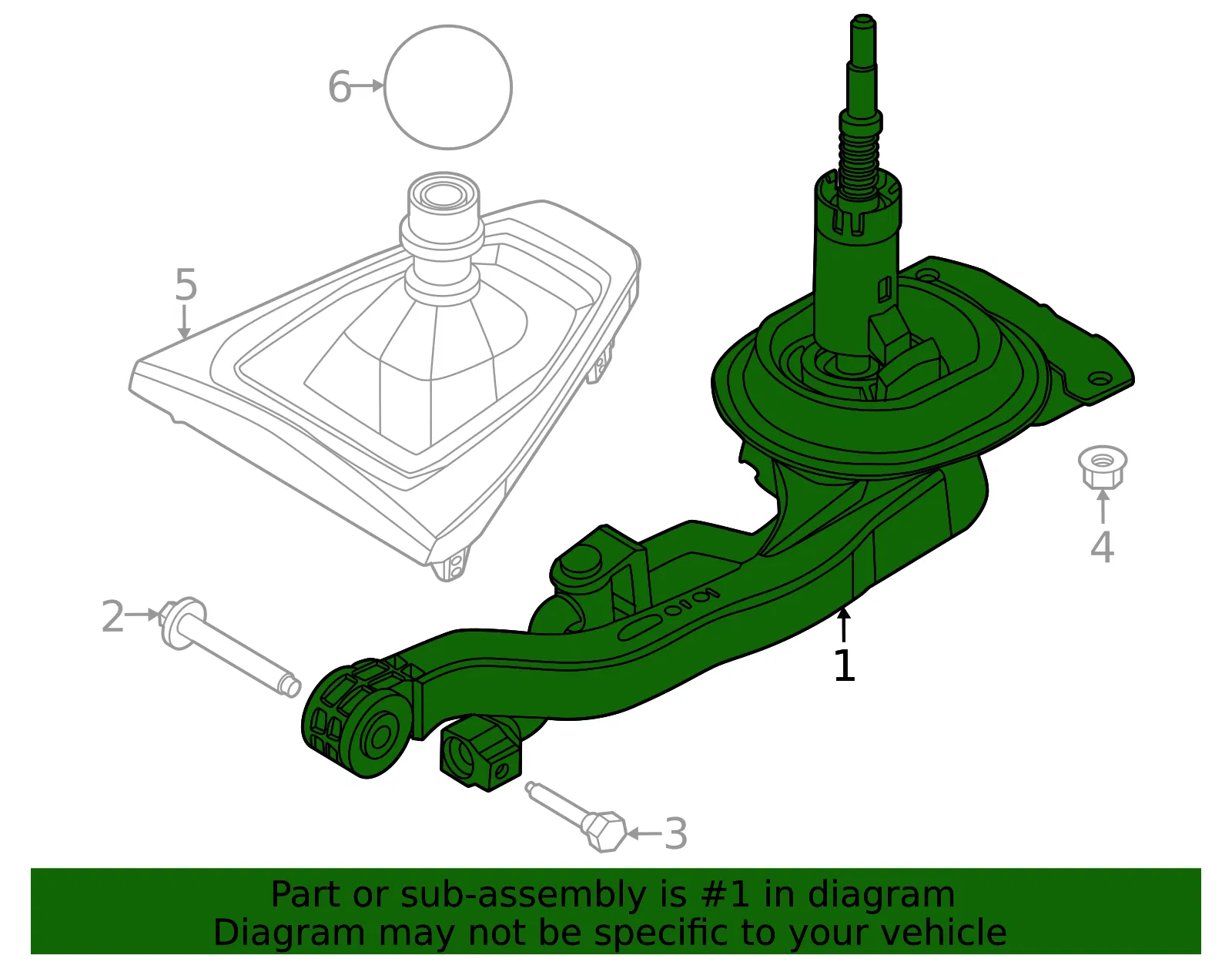 Shifter Assembly - Ford (fr3z7210e) - view 8