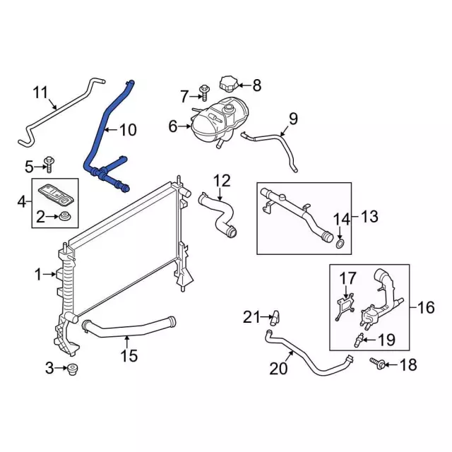 Engine Coolant Pipe - Ford (fr3z8k289d) - view 3