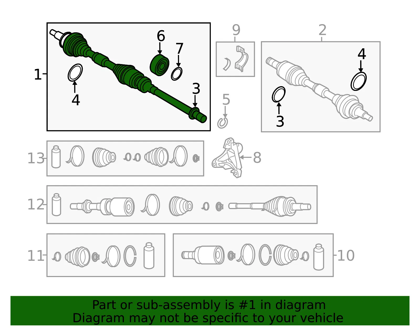 Axle Assembly - Mazda (ft0a2550x) - view 2