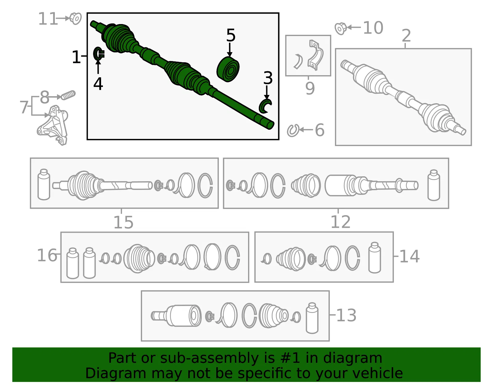 Axle Assembly - Mazda (ft0x2550x) - view 2
