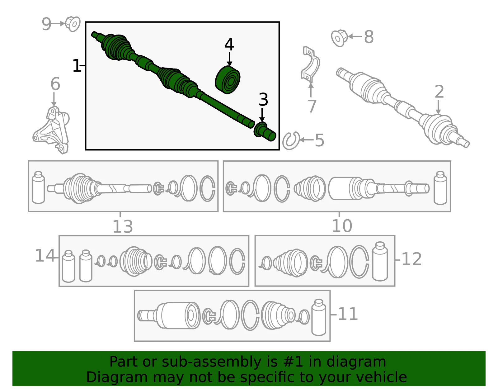 Axle Assembly - Mazda (ft172550x) - view 2