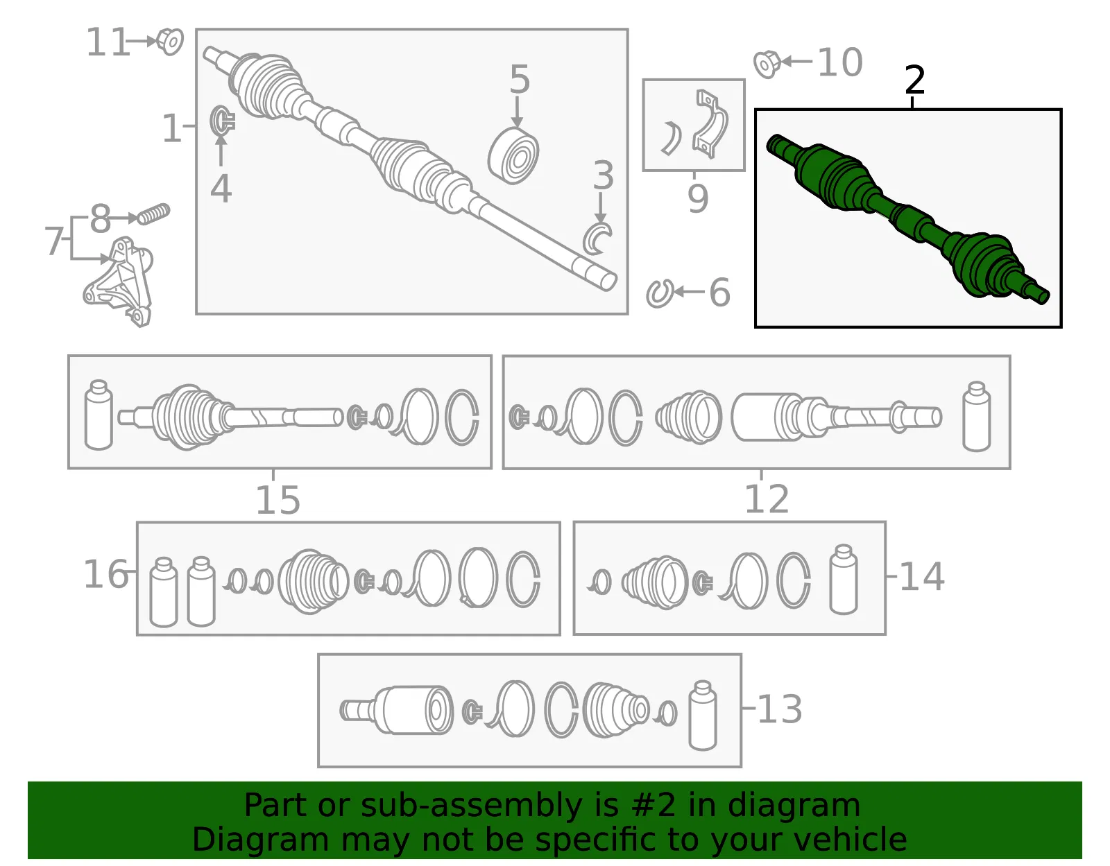 Axle Assembly - Mazda (ft212560x) - view 2