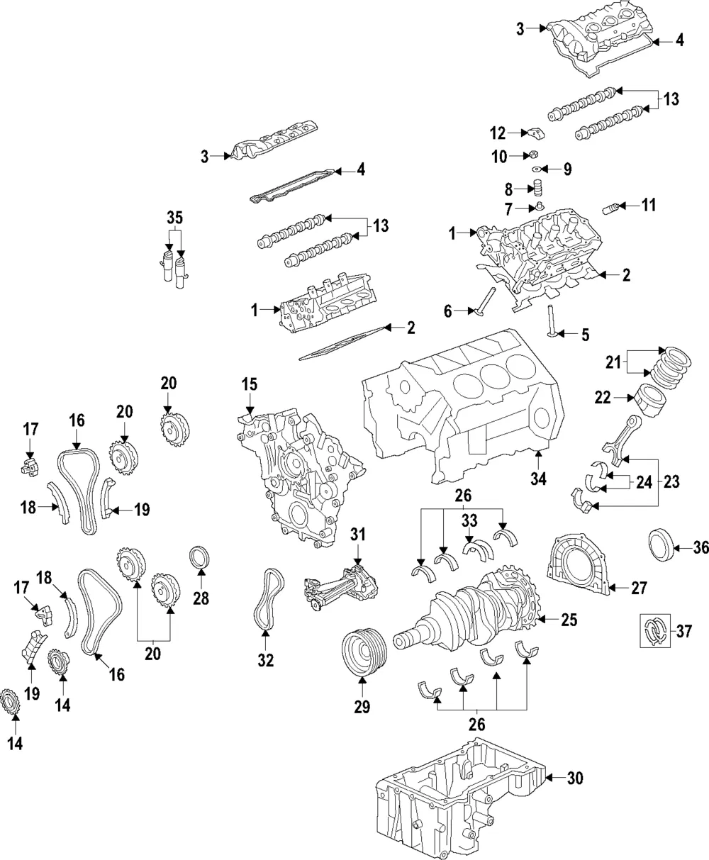 Cylinder Block - Ford (ft4z6k040c) - view 2