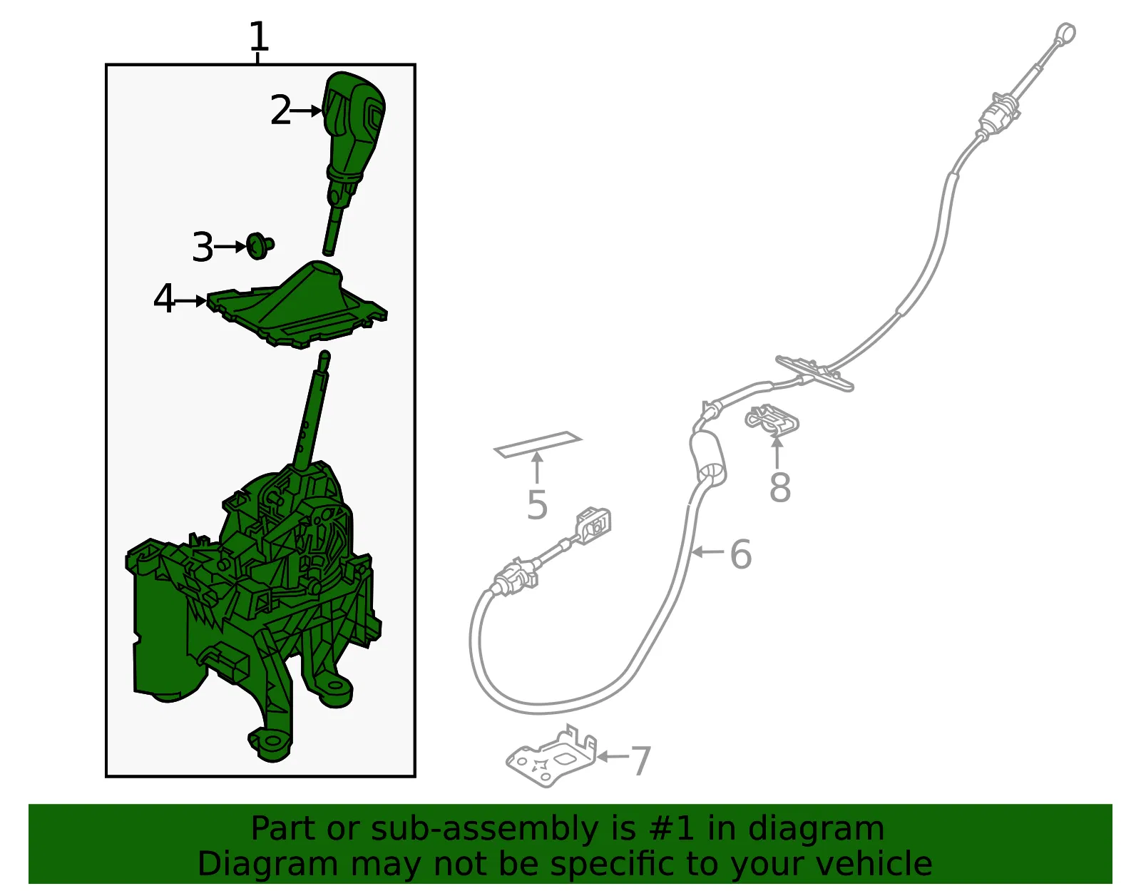 Shifter Assembly - Ford (g1ez7210la) - view 8