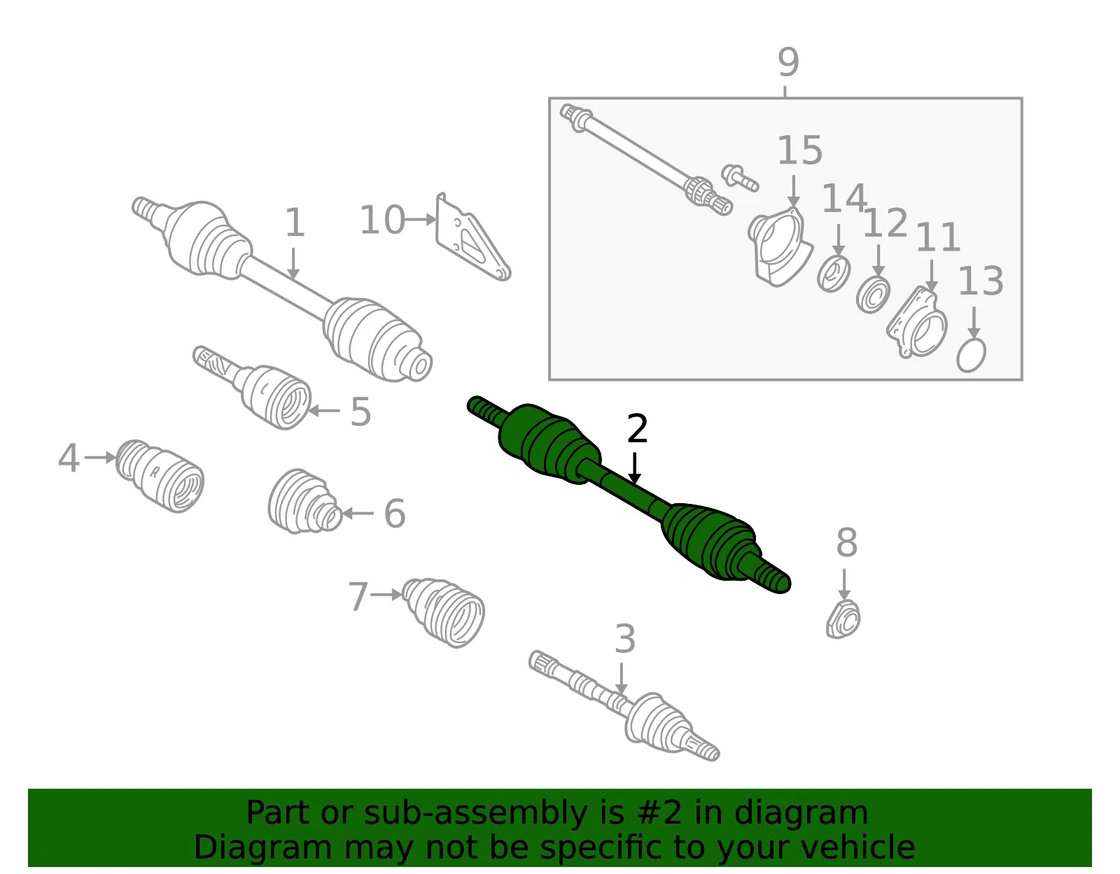 Cv Axle Assembly - Mazda (ga2025600b) - view 2