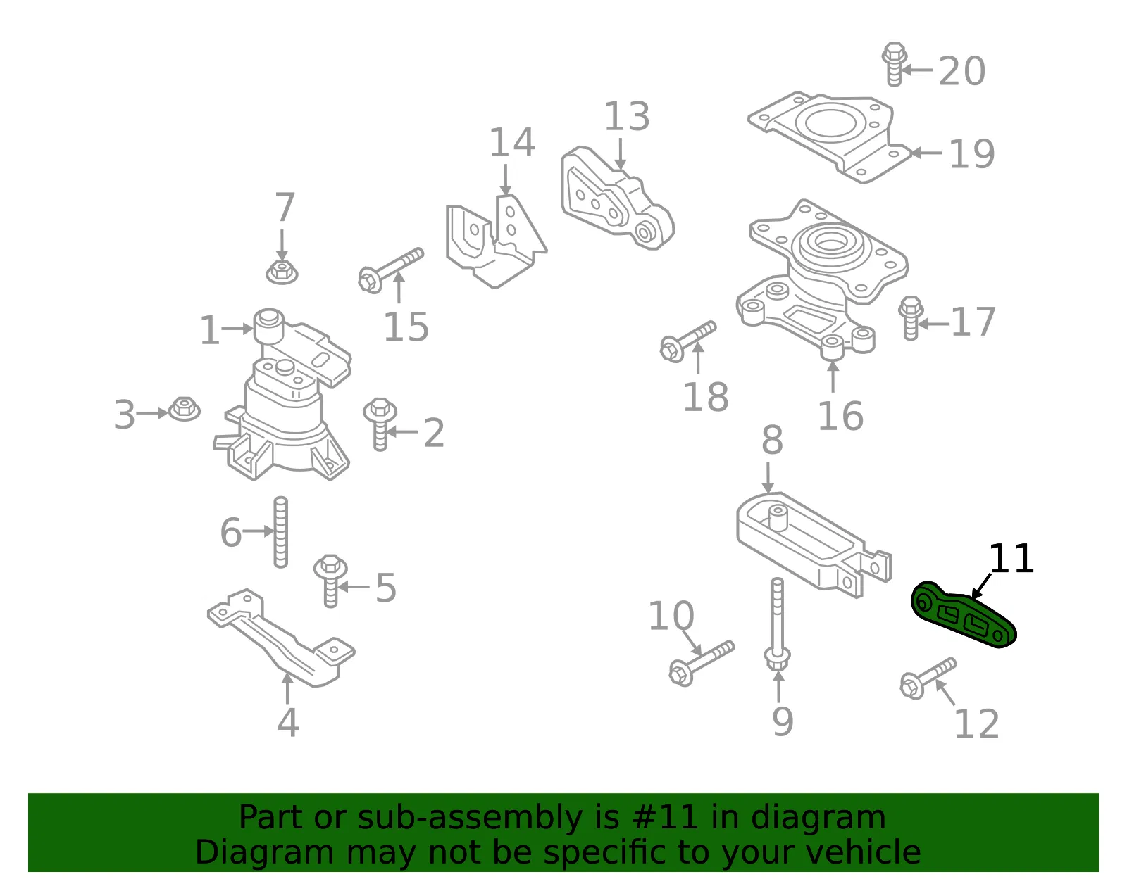 Engine Mount Support Bracket - Ford (gd9z6e042a) - view 7
